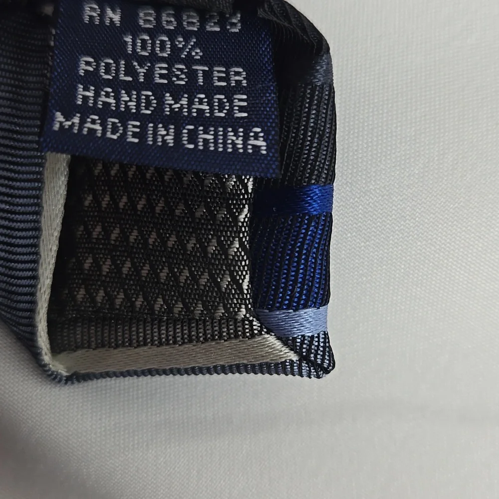 Croft & Barrow Striped Tie, Black/Blue/Gray, 100% Polyester‎